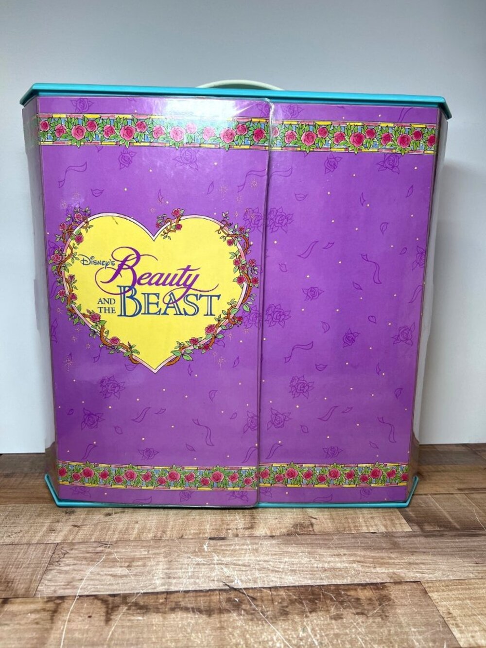 Disney Beauty And The Beast Playset Folding Scenes & Storage Case - Purple & Tea